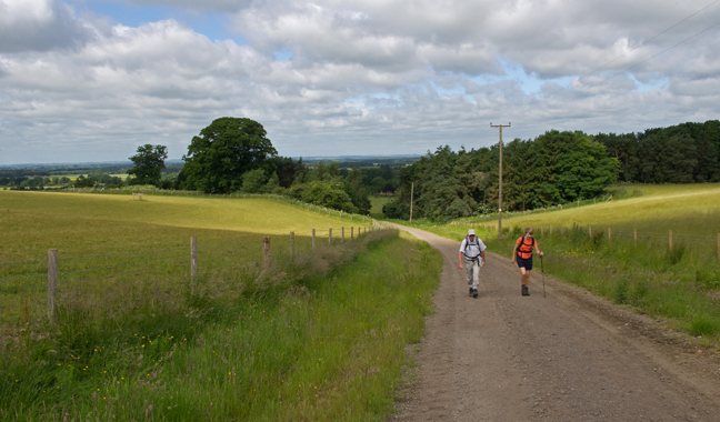 Climbing onto the Wolds out of Tealby/photo by Arnold Underwood, July 2012